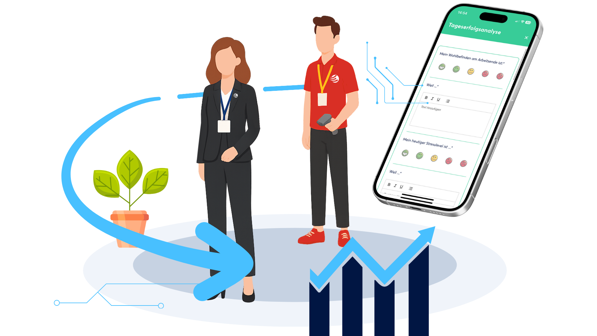 eiapp_website_einzelhandel_vector_personen_im_kreis_mit_handy