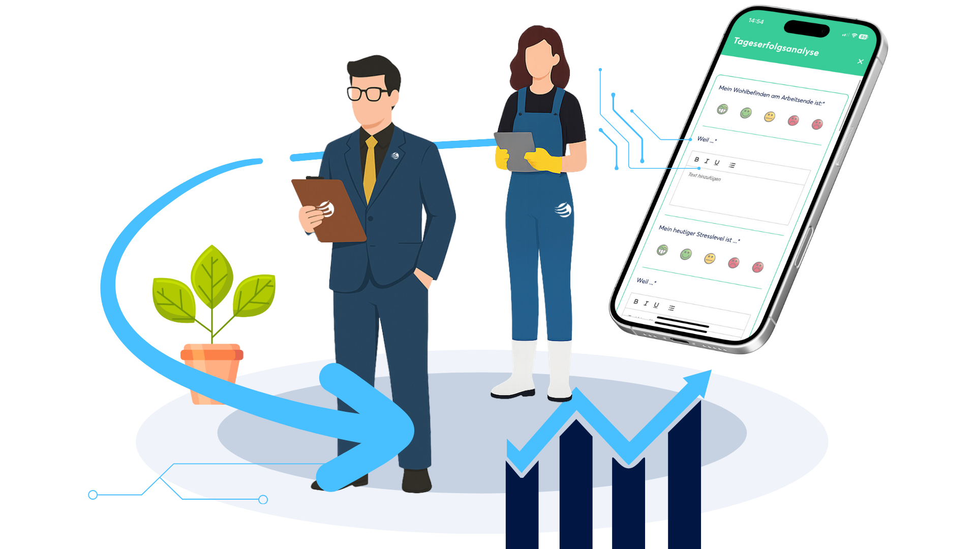 eiapp_website_reinigungsunternehmen_vector_personen_im_kreis_mit_handy